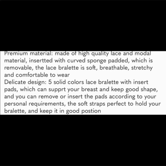 5 Pcs Padded Lace Bralette Lace Bandeau Bra 5 Pack - Picture 6 of 7